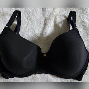Natori Bliss Prefection Contour Black T-shirt bra,size 34DDD.
